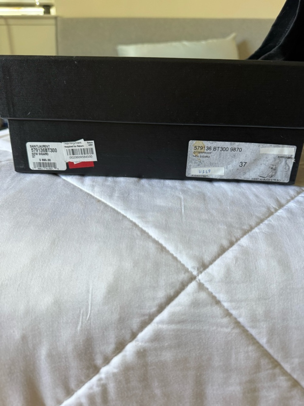 Saint Laurent Taupe Suede Ankle Boots with Buckle Strap - Picture 11 of 15